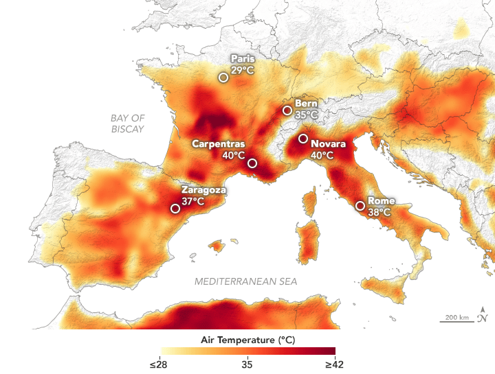 Europe heat wave 2019