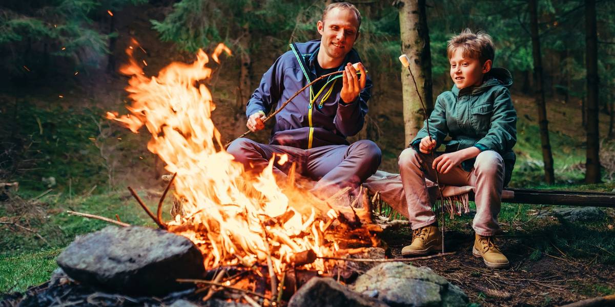 Campfire with rocks