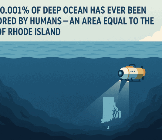 Only 0.001% of deep ocean has ever been explored by humans — an area equal to the size of Rhode Island