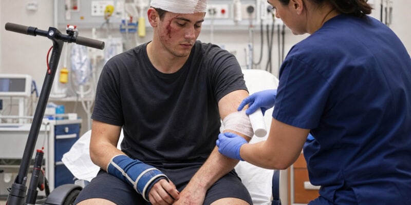 E-Scooter Injuries Hit Heads and Wrists Most: What Hospital Data Shows