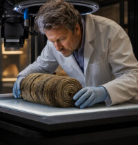 Herculaneum Scroll Read for First Time Using X-Ray AI — Uncut