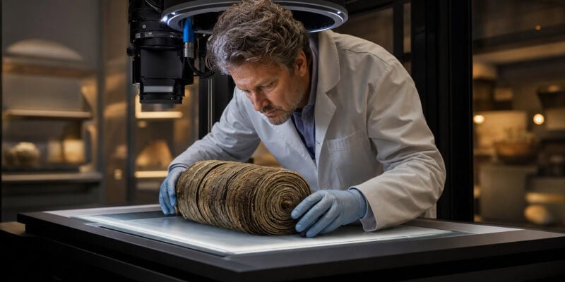 Herculaneum Scroll Read for First Time Using X-Ray AI — Uncut