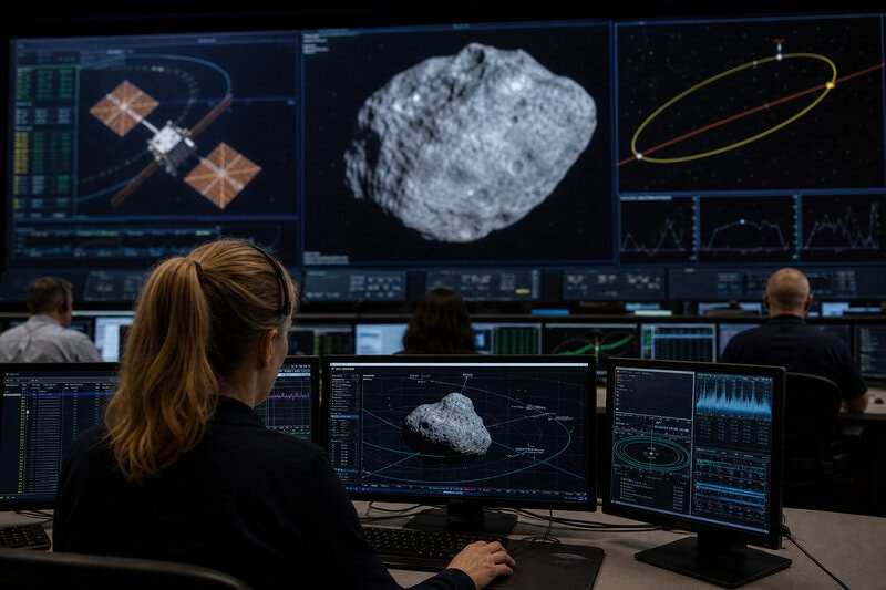 Lucy Mission Finds Peanut Asteroid Donaldjohanson Wobbling Unpredictably