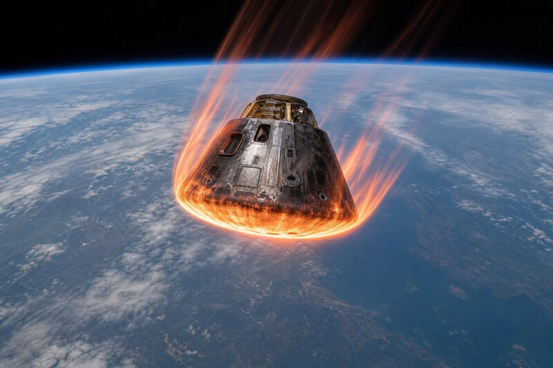 Spacecraft Reentry Heat: Why 3,000&deg;F Outside Leaves Astronauts Unharmed