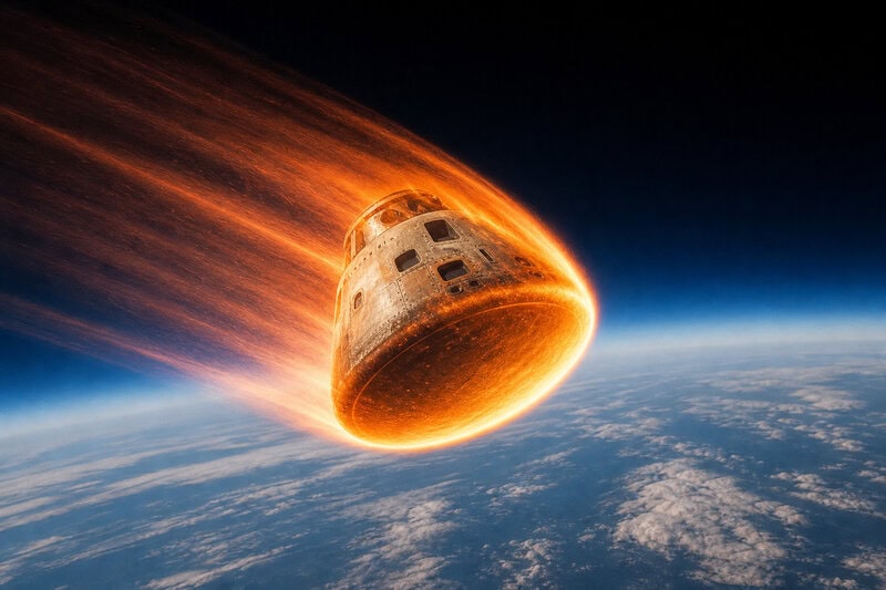 Spacecraft Reentry Heat: Why 3,000&deg;F Outside Leaves Astronauts Unharmed