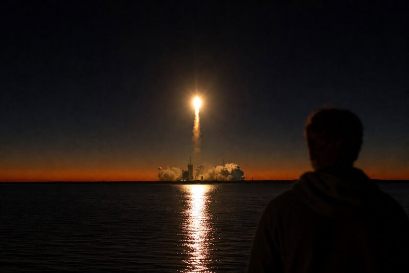 SpaceX Dawn Launch Creates Neon Sky Spiral — Here’s the Physics