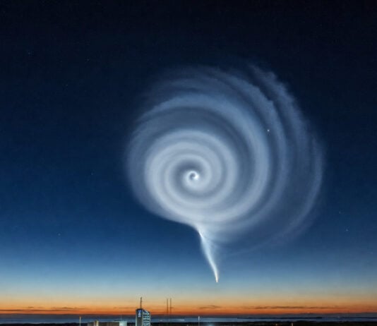SpaceX Dawn Launch Creates Neon Sky Spiral — Here’s the Physics
