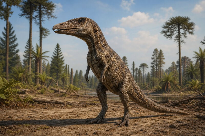 Bipedal Crocodile Relative Had Tiny Arms and a Beak&mdash;Not a Dinosaur