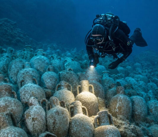 Ancient Shipwreck With 650 Amphorae Found Intact Off Andros After 2,400 Years