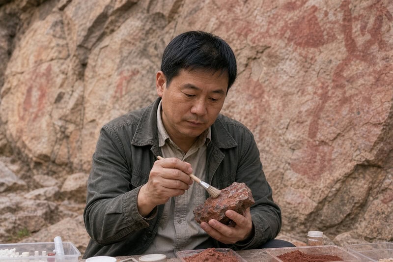 Ancient Chinese Rock Art Survived 2,000 Years Because of Human Blood