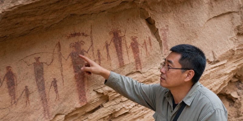 Ancient Chinese Rock Art Survived 2,000 Years Because of Human Blood